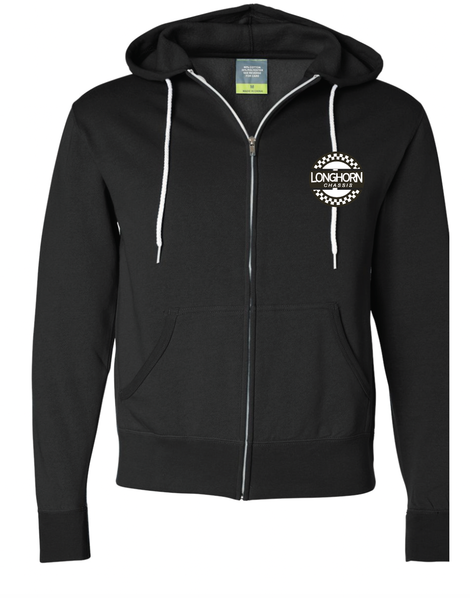 Checkered Full-ZIp Hoodie | Longhorn Chassis Merchandise